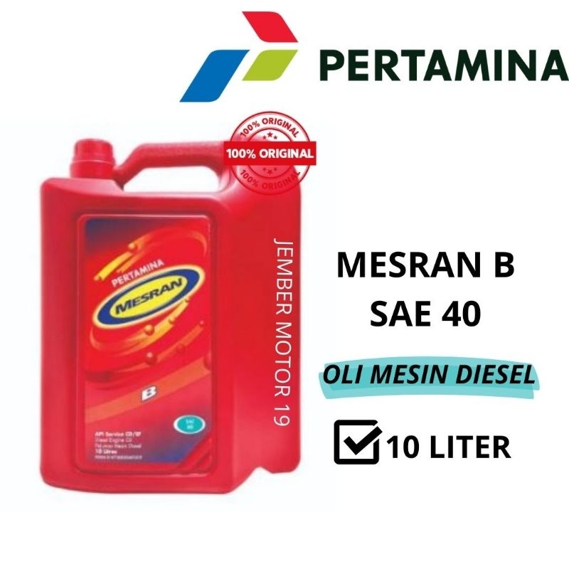 OLI PERTAMINA MESRAN B 10 LITER SAE 40