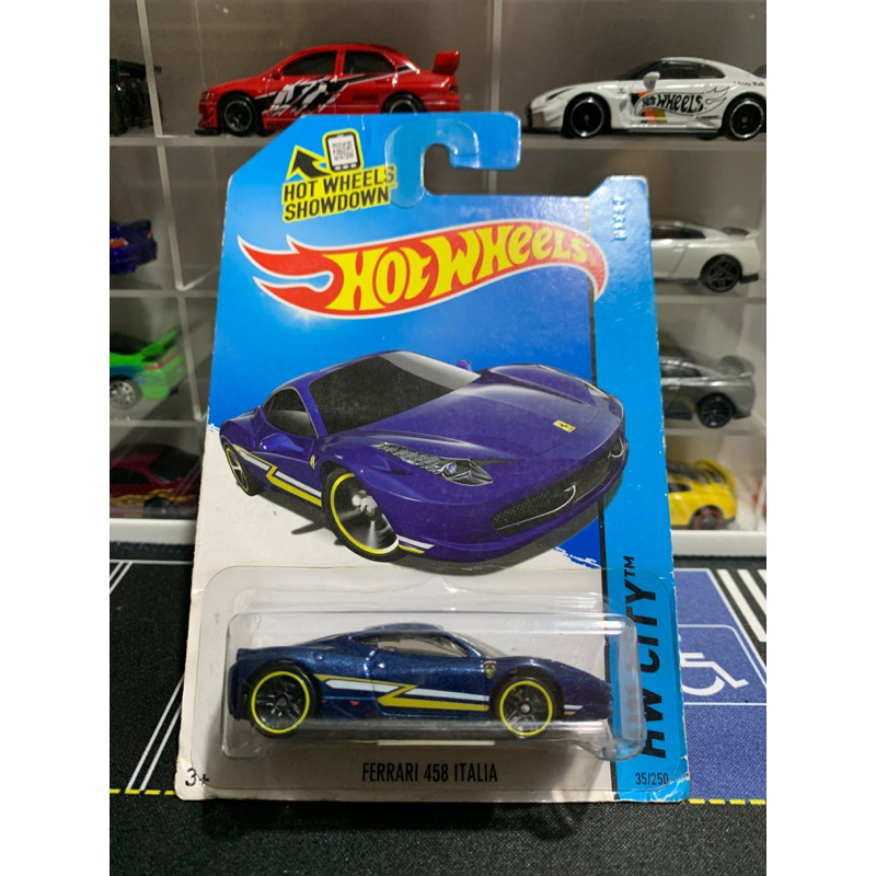Hot Wheels Ferrari 458 Italia Biru Blue RARE