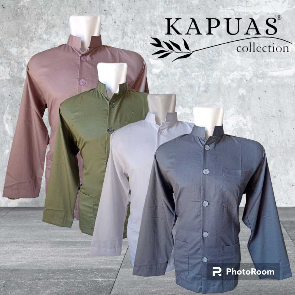 Baju Koko polos model Habaib / Habib/Habibah