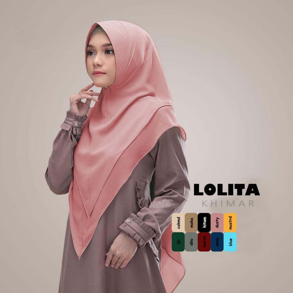 khimar antem mahdiya / jilbab murah / khimar ceruty / khimar motif