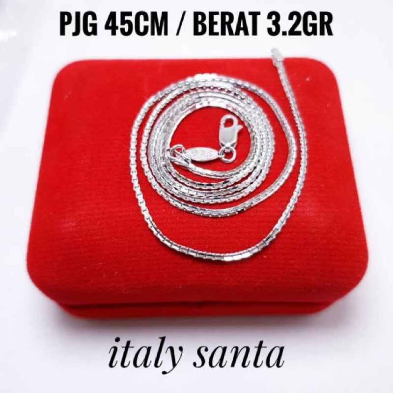 KALUNG ITALY SANTA Lapis Emas Putih