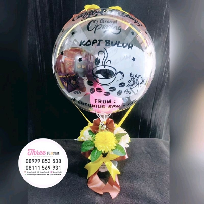 box bunga balon / bloom box bunga balon / hadiah ucapan grand opening selamat pembukaan usaha baru