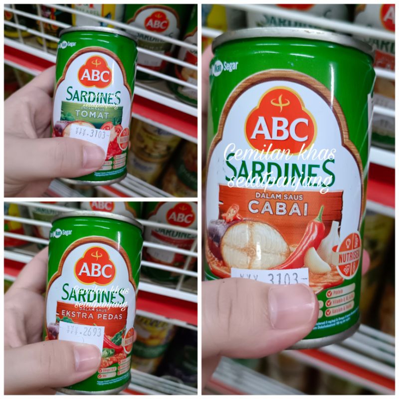 

ABC Ikan sarden tomato saos kaleng kecil 155g