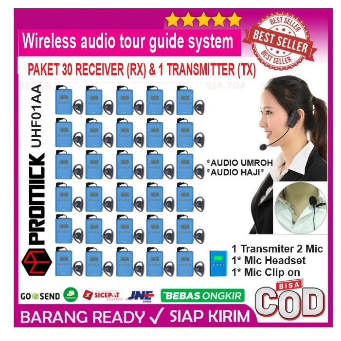 Audio Tour guide Audio Haji Audio Umroh 30 Channel - PROMICK UHF01AA