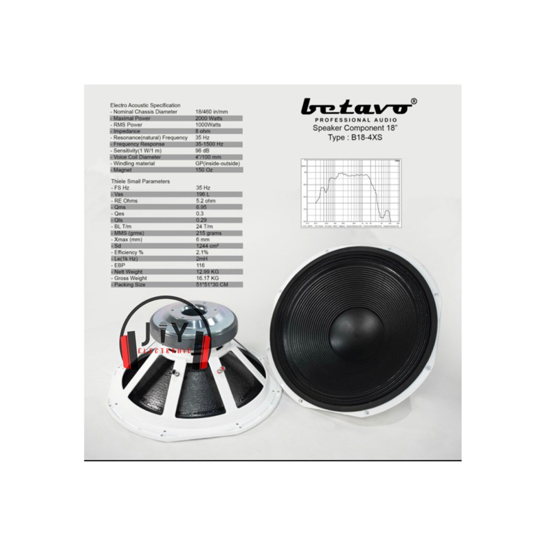 Speaker 18 Inch Betavo B18-4XS B18 4XS B184XS Original