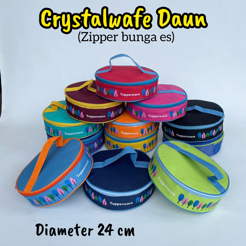 CWL Daun lunch bag Tupperware // Tas bekal bentuk bulat (Hanya Tas)