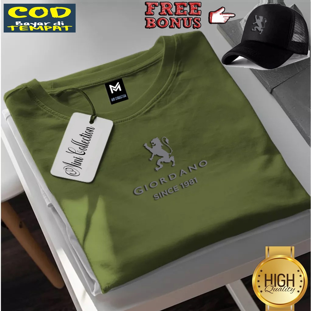 Bonus Topi . Kaos Pendek Gior Sinces Silver Terbaru../ Terkeren 1805 < Baju Lengan Pendek Premium Qu