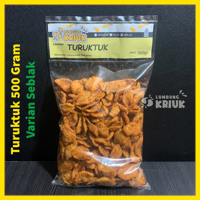 

Cemilan Turuktuk Seblak Daun Jeruk 500 Gram
