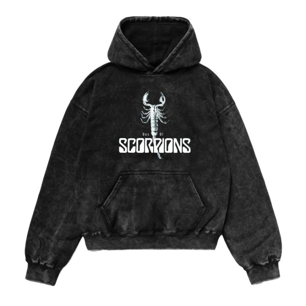 Virtuative "Scorpions" Stone Wash Oversize Hoodie | Washing | Jaket | Hoodie Band