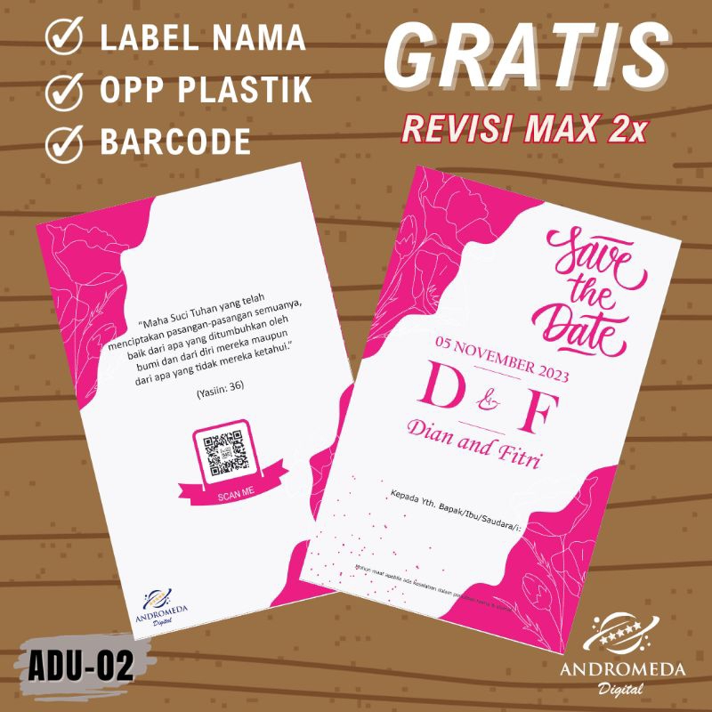 Undangan Ngunduh Mantu Walimatul Ursy Pernikahan Simple Cantik Lucu Minimalis Aesthetic Mewah Rustic