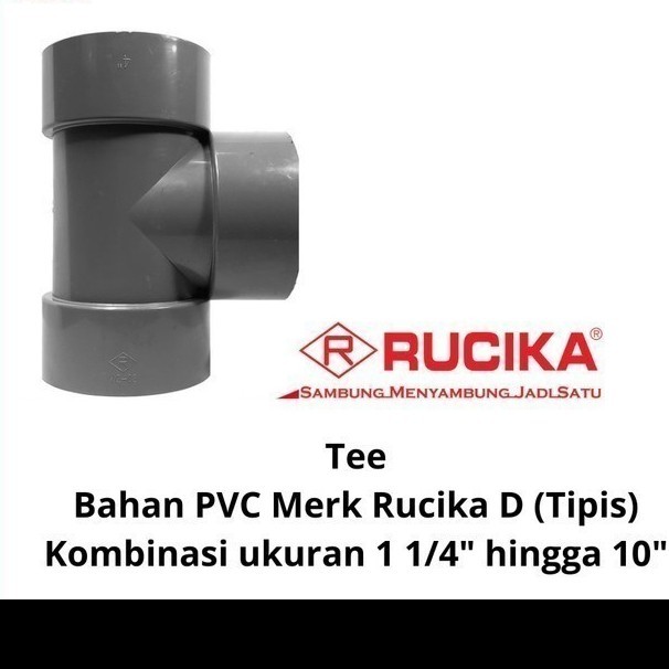verlop Vlok Tee T 4" x 1 1/2" inch PVC Rucika D
