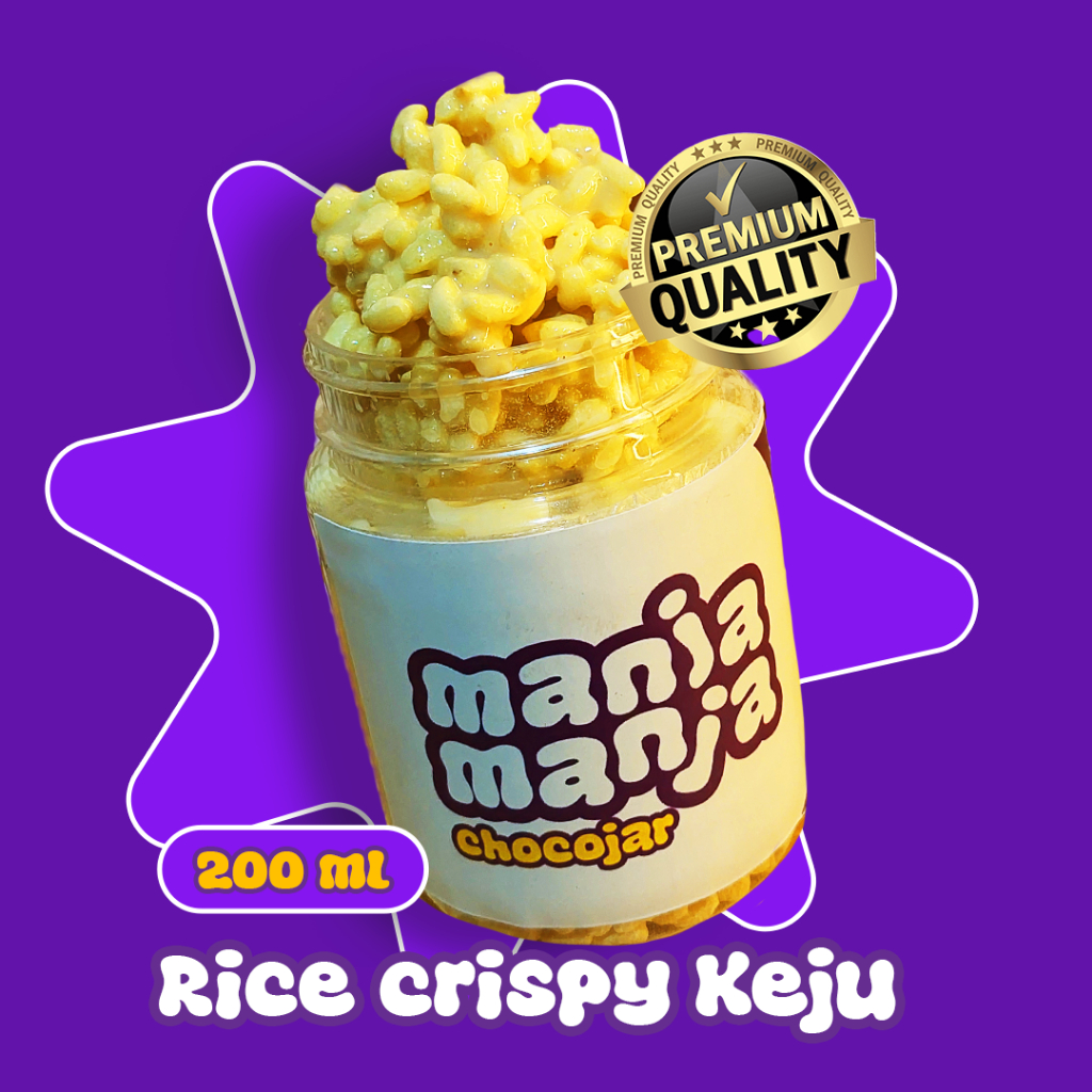 

Ricecrispy Keju Cemilan Snack Coklat Lumer Premium 200 ml - Manja-Manja Jarjoy by Nala