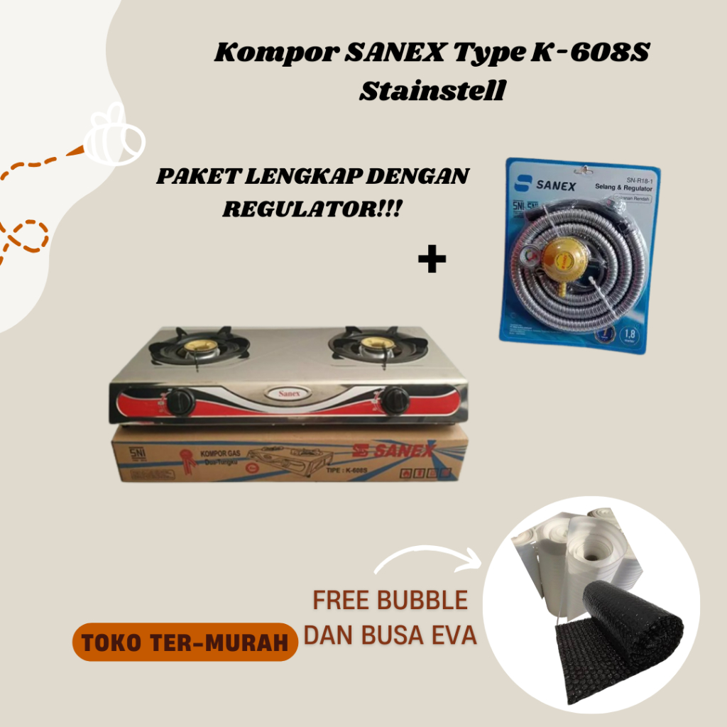 Kompor SANEX Type K-608S Stainstell