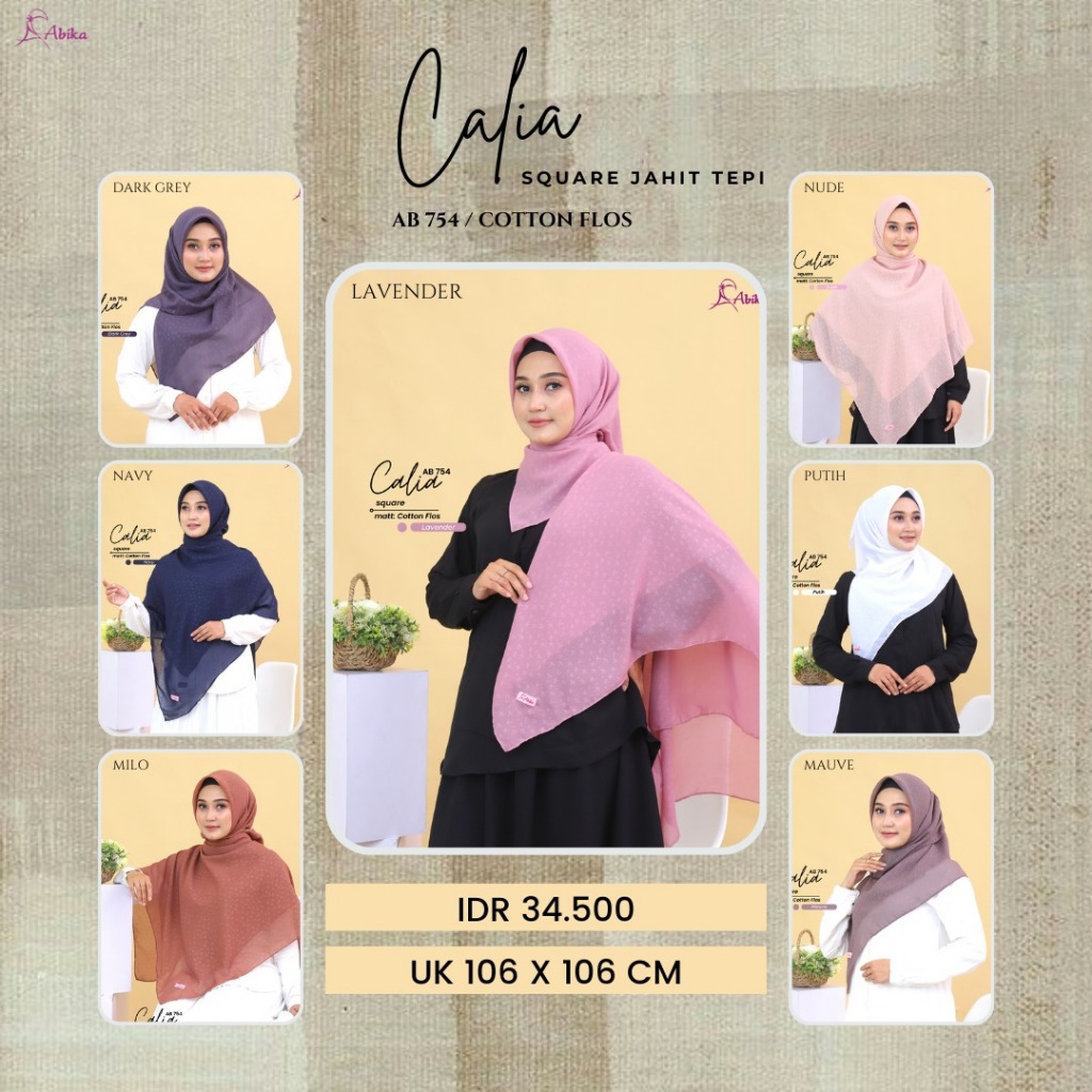 hijab segi empat calia jahit tepi by abika hijab/gallery aminah