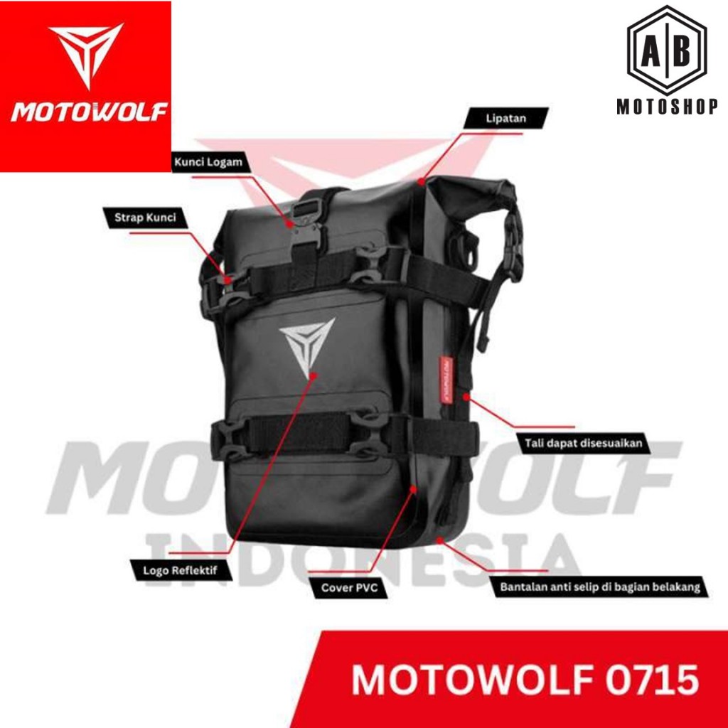 Crashbar Bag Motowolf Tas Side Bag Motor Waterproof Multifungsi