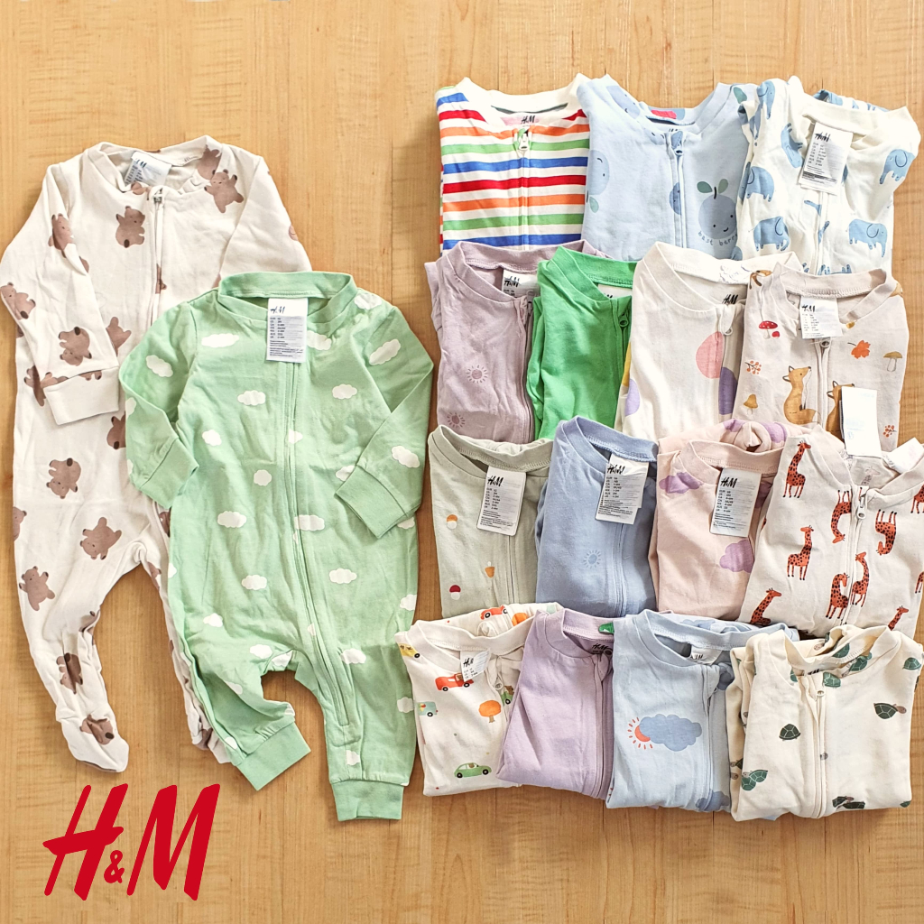 Sleepsuit Anak Bayi Unisex 1 Bulan - 2Tahun Sleepsuit Anak Laki Laki Jumper Anak Perempuan Romper Hn