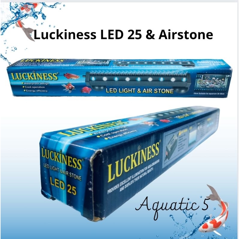 Lampu aquarium LED LIGHT & AIRSTONE LUCKINESS D25
