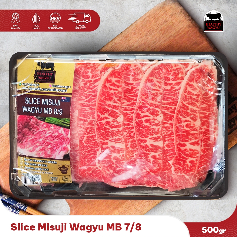 

SLICE MISUJI Wagyu Beef Mb (7/8) Healthy wagyu