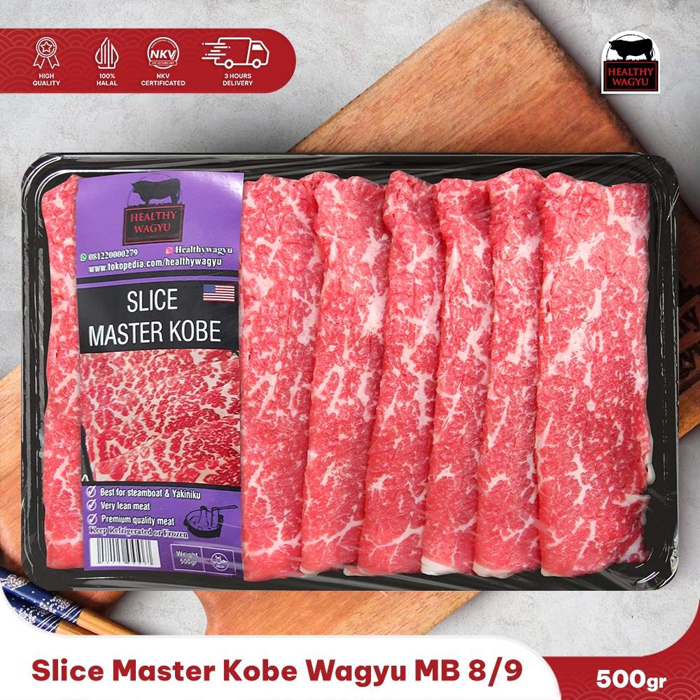 

Slice Master Kobe Beef Wagyu Mb 8/9 500 Gram Healthy wagyu