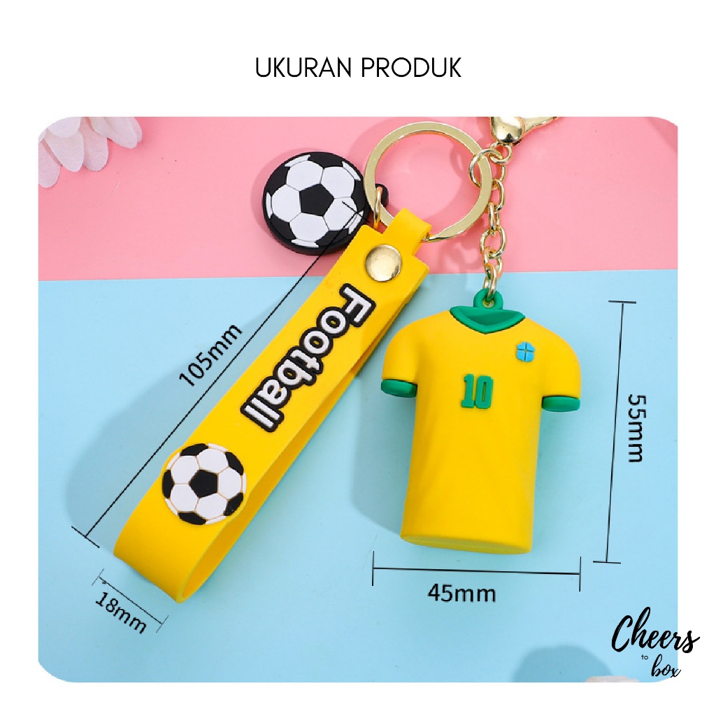 Keychain Football Costum / Gantungan Kunci Kostum Sepak Bola / Ganci Baju Sepak Bola