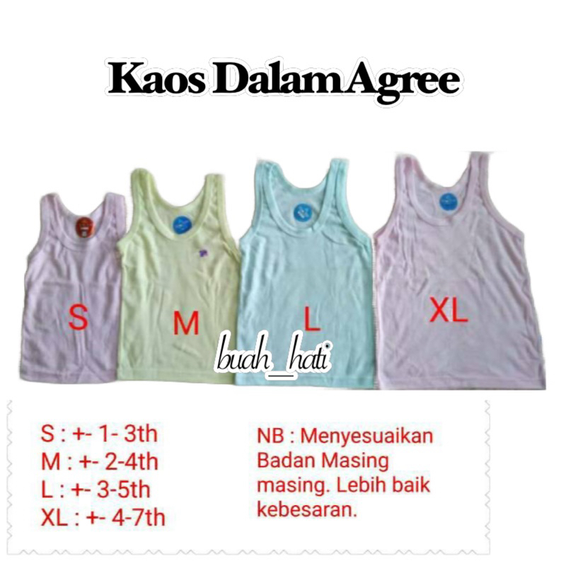 1 LUSIN KAOS DALAM ANAK