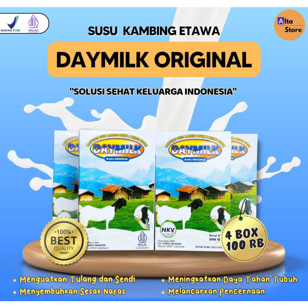 

SUSU DAYMILK 4 BOX - KUPANG - SUSU KAMBING ETAWA