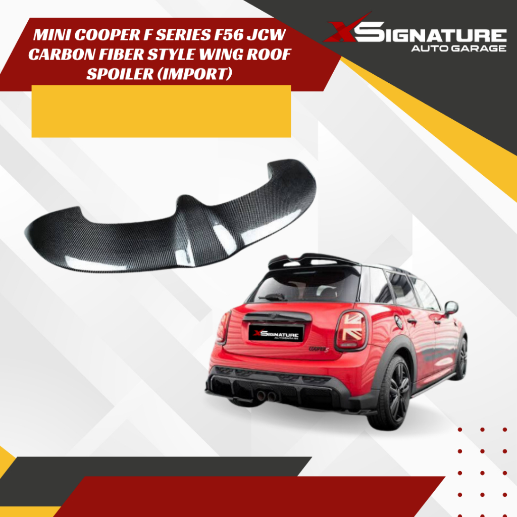 SPOILER ROOF MINI COOPER F SERIES F56 JCW CARBON FIBER STYLE WING