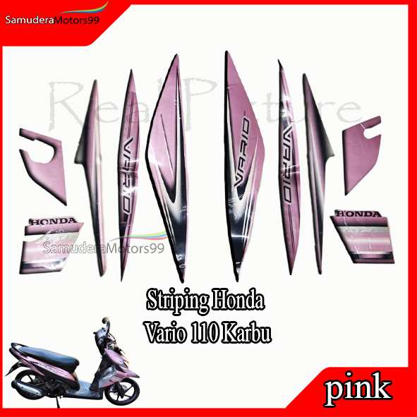 Striping Honda Vario 110 Karbu Lama Pink / Stiker Motor Honda Vario 110 Karbu Lama Pink