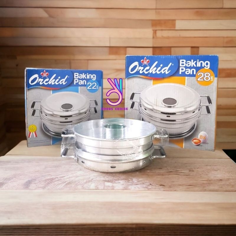 Baking pan ORCHID 22cm & 28cm / Cetakan bolu / Panggangan kue bolu Baking Pan ORCHID