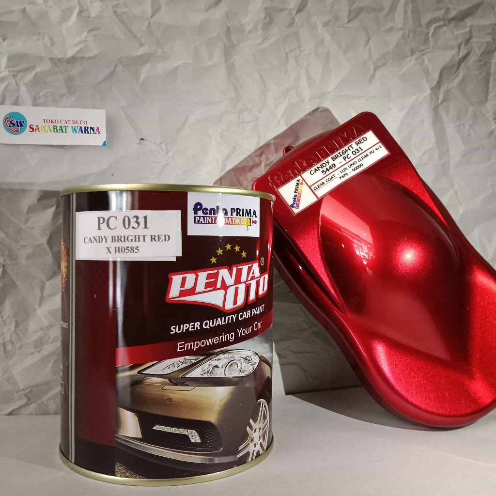 PENTA OTO CANDY BRIGHT RED PC031/ Penta Candytone Red PU/ Candy red PU/ Cat Candy Red/ Cat Merah Can