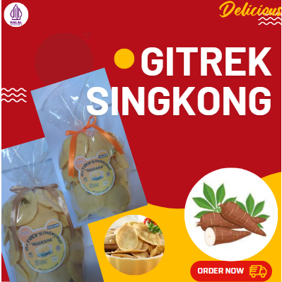 

Gitrek Singkong Nugraha // Cemilan/Snack dari Singkong // Kemasan plastik pita