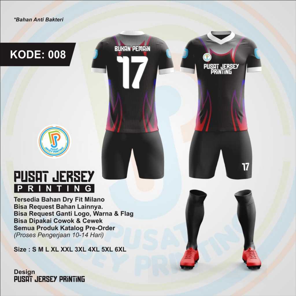 GROSIR Setelan Jersey Printing Custom Bola Jersey Printing Custom Futsal Jersey Printing Custom Voll