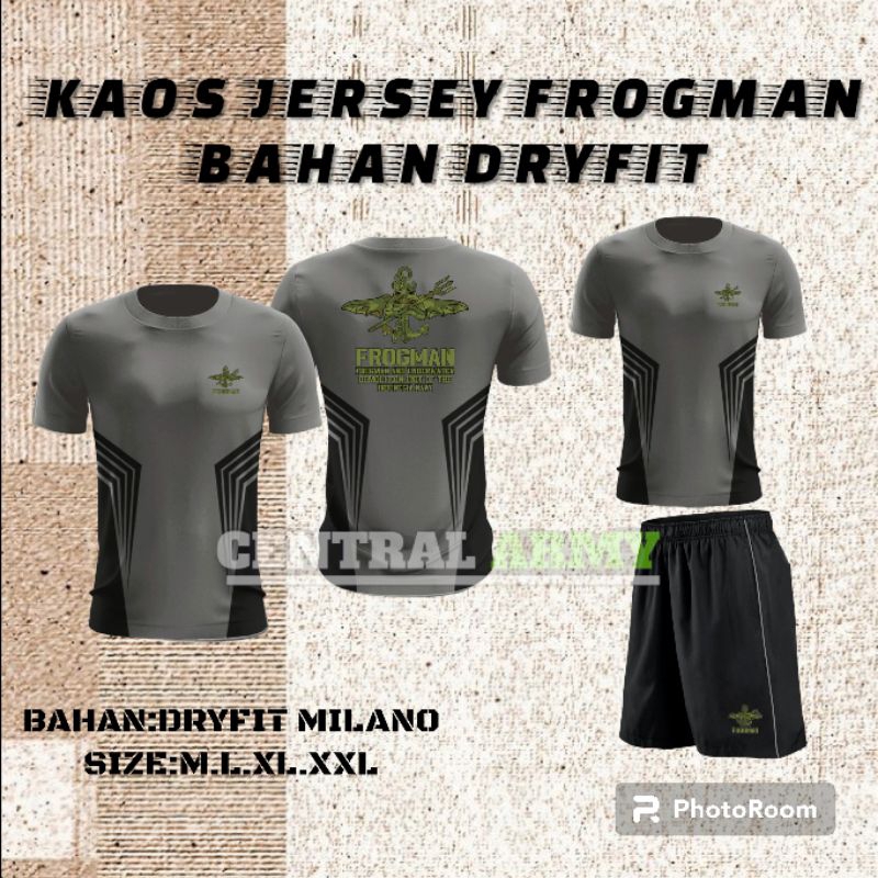 Kaos Jersey Olah Raga FROGMAN || Kaos Running FROGMAN Terbaru Bisa COD