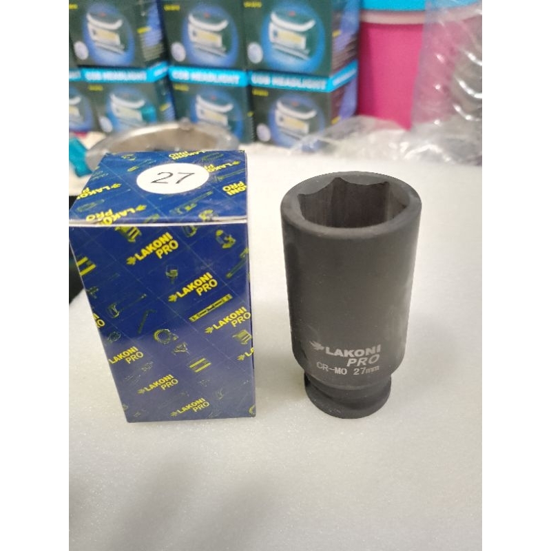 Kunci sok 27 mm impact panjang - deep impact socket Lakoni jetjo