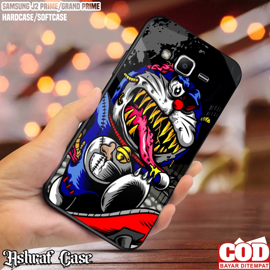 Case Samsung J2 Prime  - Casing Samsung J2 Prime ( MASK ) Softcase Glass Kaca - Kondom hp - Kesing H