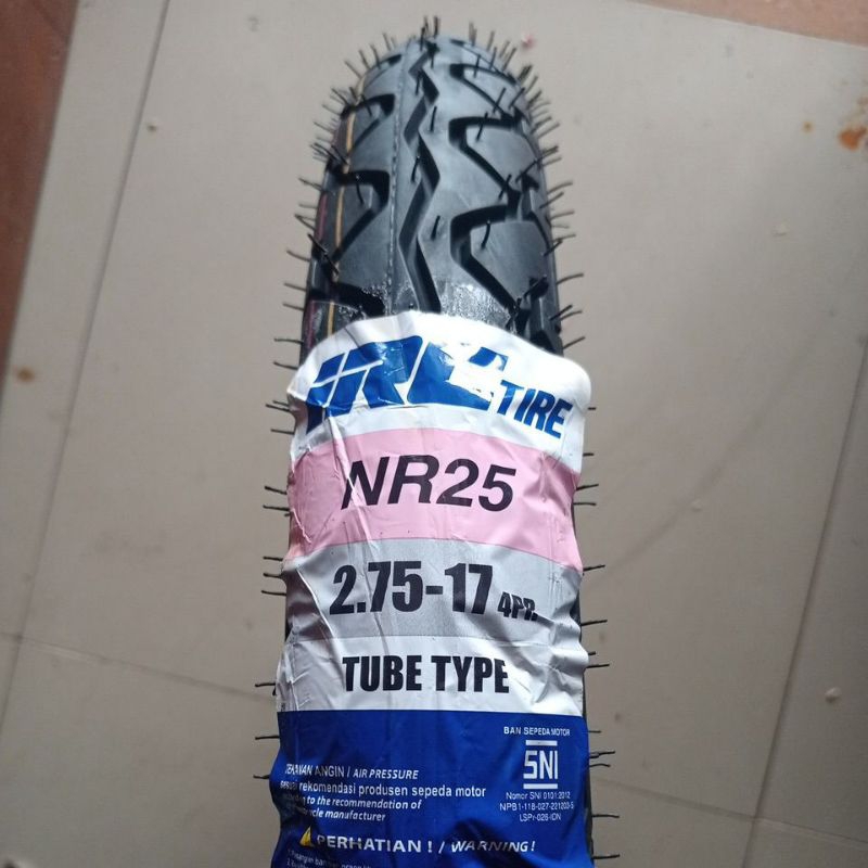 IRC 2.75-17 NR25 BAN LUAR IRC TIRE TUBE TYPE RING 17 NR 25 275 MOTOR TUBETYPE Depan Belakang