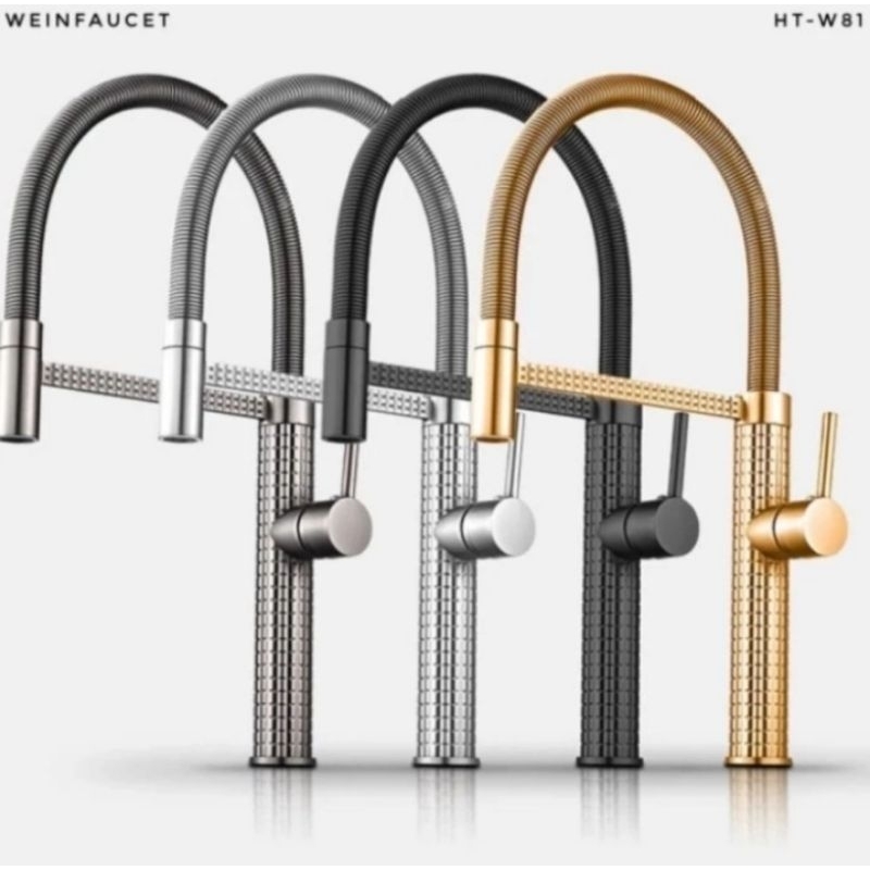 Kran kitchen sink mixer gold tarik / Kran sink tarik gold panas dingin