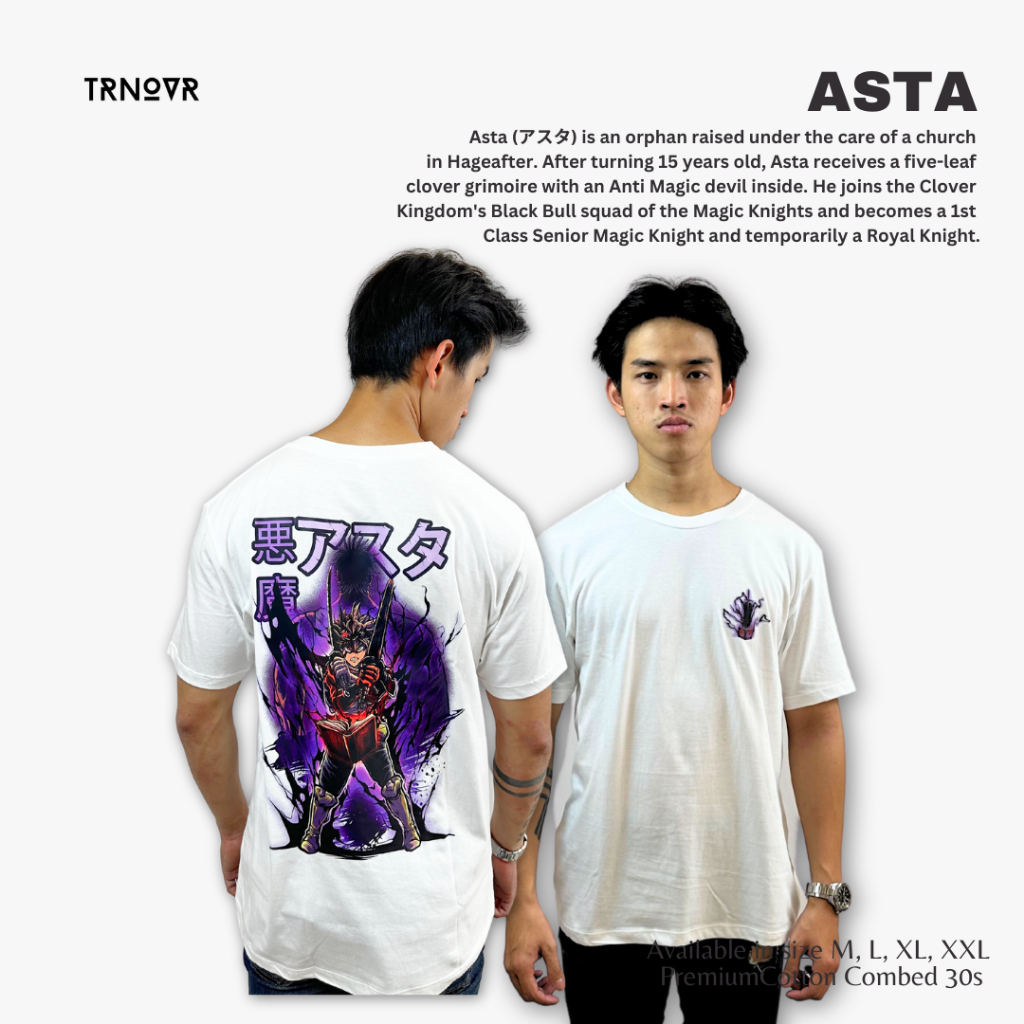 TRNOVR Kaos Anime | Asta | Black Clover Asta