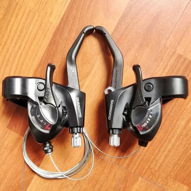 SHIFTER SHIMANO TOURNEY EF41 EF 41 3 x 7 SPEED / ST-EF41 / OPERAN SHIFTER + HANDLE REM ORIGINAL SHIM