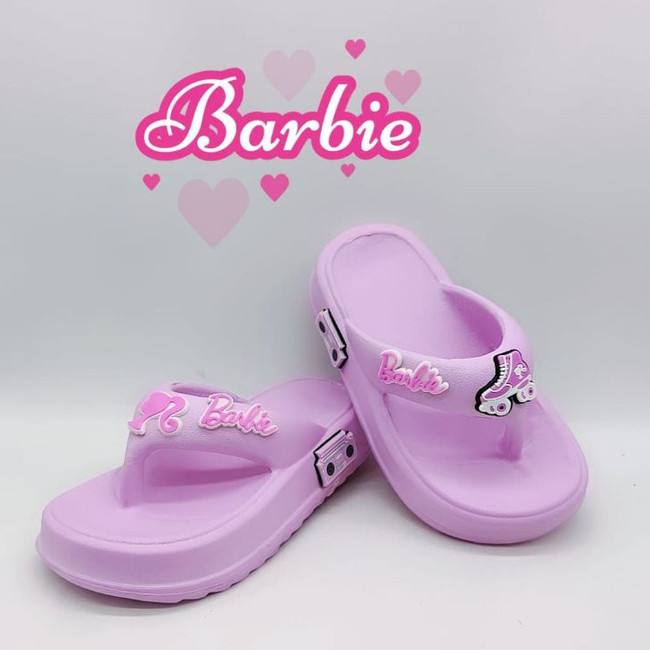 Sandal Jepit Anak Perempuan Jepit Jelly Anak Cewek Wedges Korea Style Terbaru Size 24-35 Karakter Barbie 203AB