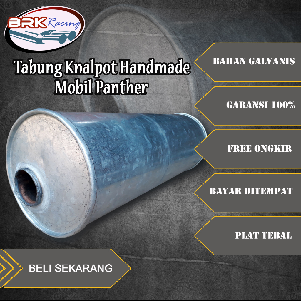 Tabung Knalpot Standar/Gendangan Standar Mobil Panther Bahan Galvanis