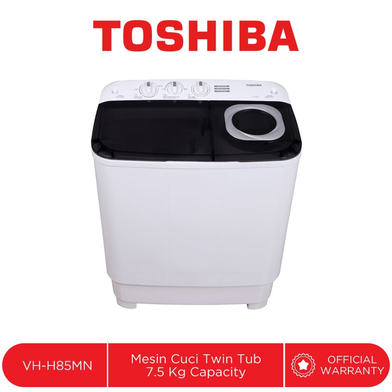 Toshiba Mesin Cuci Twin Tub VH-H85MN 7.5Kg Mesin Cuci 2 Tabung