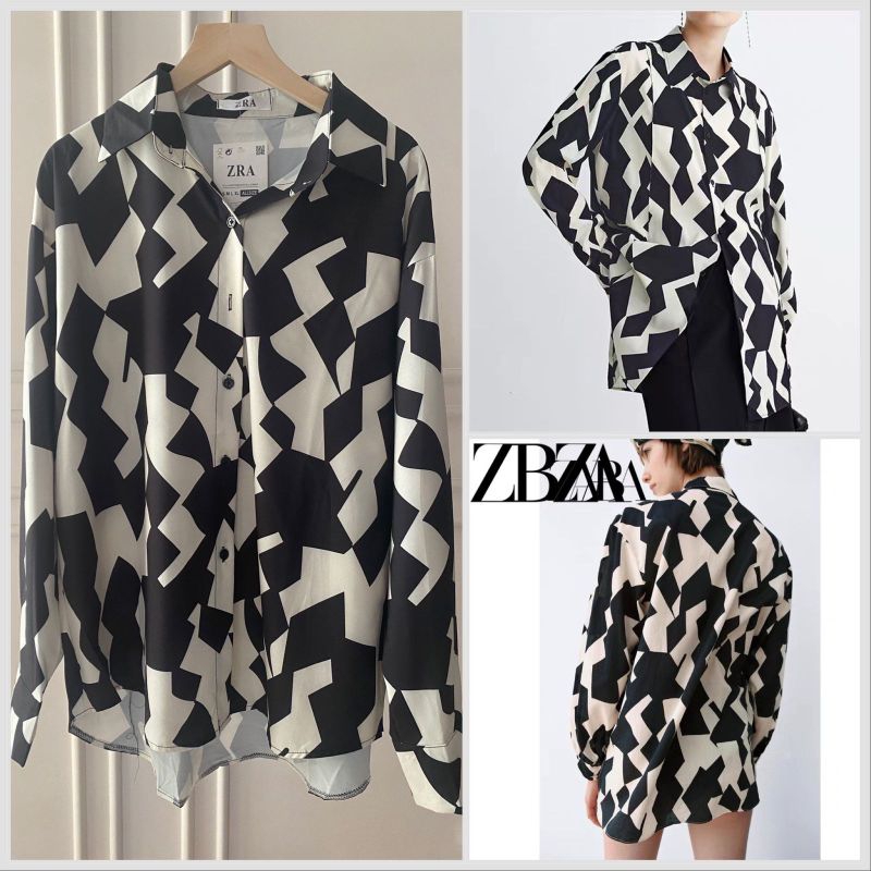 Ld120 Pj70 Kemeja wanita cantik silk oversize