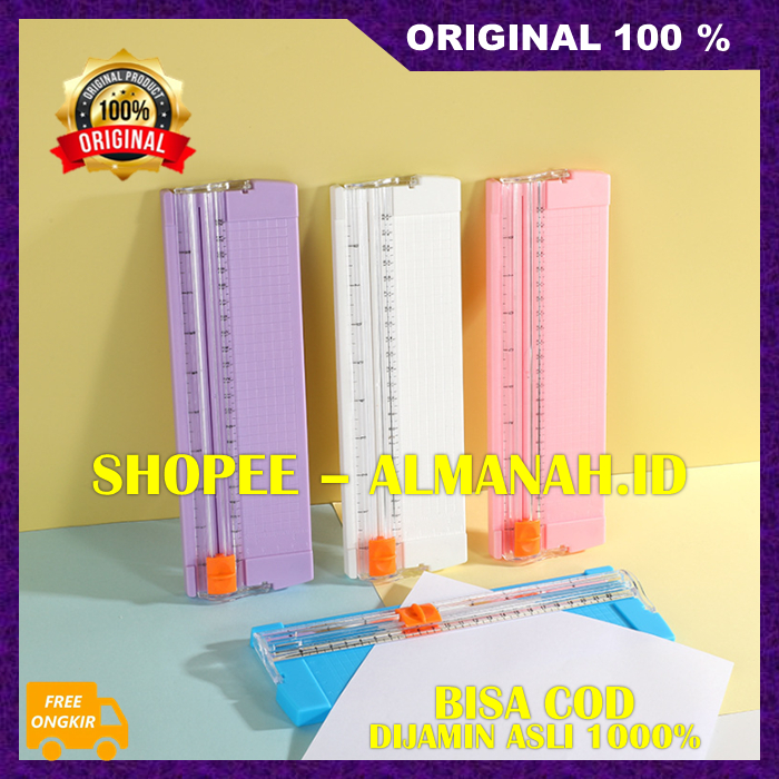 

[BISA COD] Penggaris Potong Kertas Alat Pangkas Kertas Paper Trimmer Mini ASLI