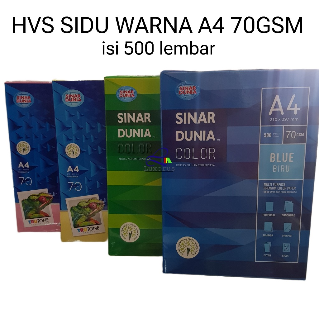 

HVS SIDU WARNA A4 70 GSM