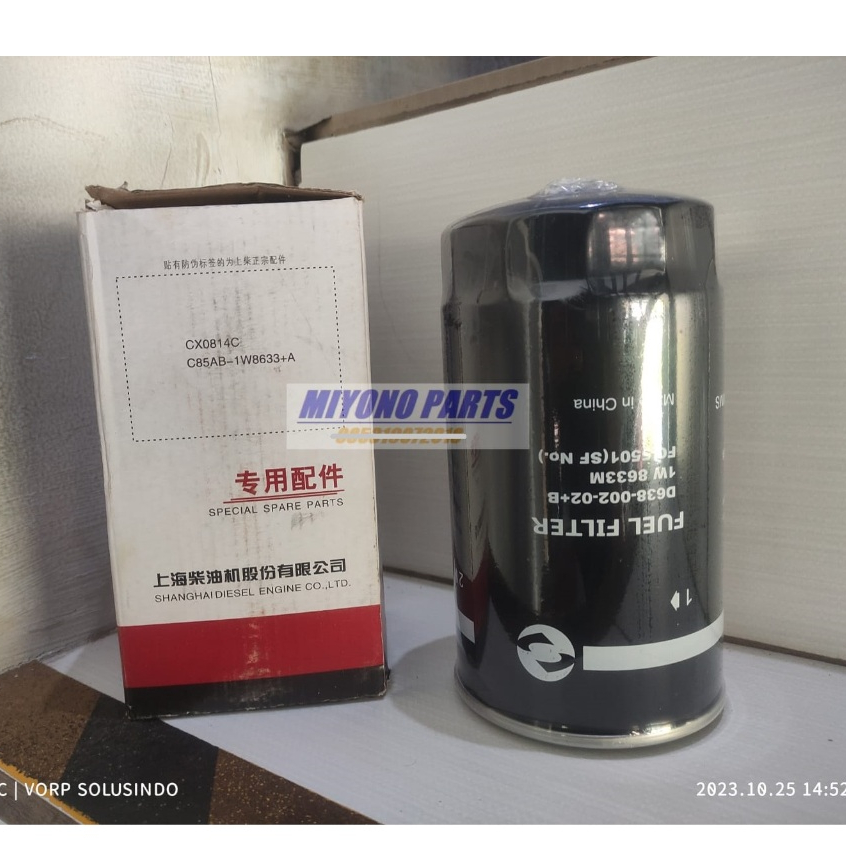 FUEL FILTER SHANGHAI C161 D638-002-02+B C85AB-1W8633+A XGMA955 III