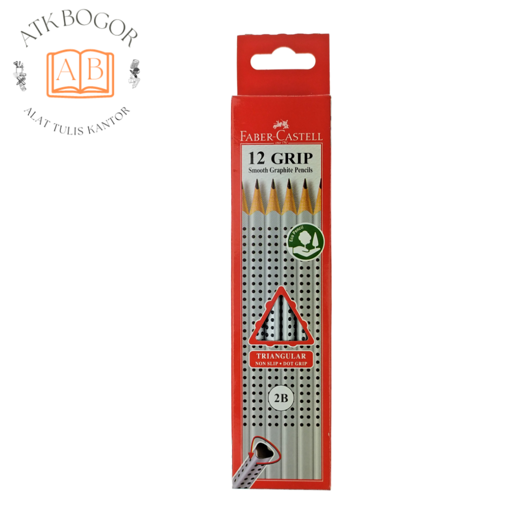 

Faber Castell Pensil Segitiga Non Slip Dot Grip Smooth Graphite Pencils - Isi 1 Lusin / 12 Pcs