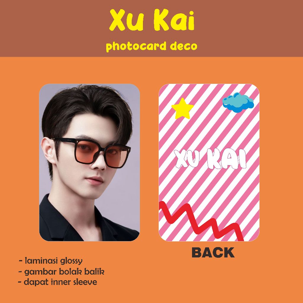 photocard xu kai laminasi