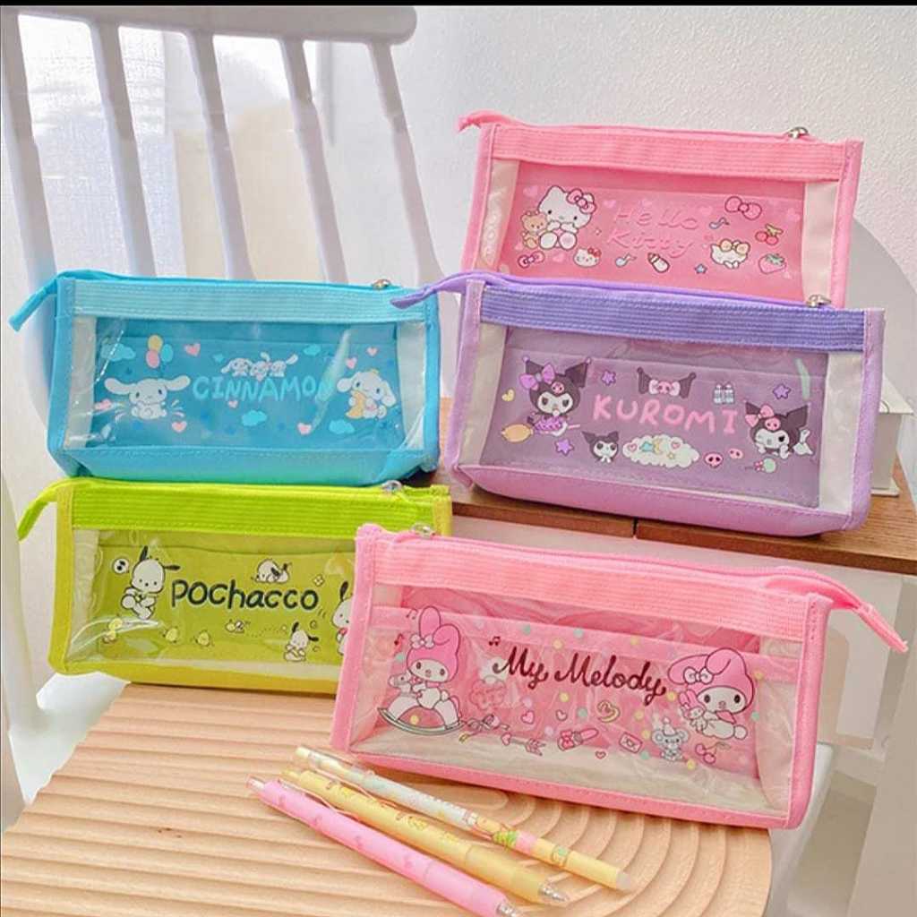 

TEMPAT PENSIL TRANSPARAN | DOMPET PENSIL SANRIO | DOMPET PENSIL KARAKTER