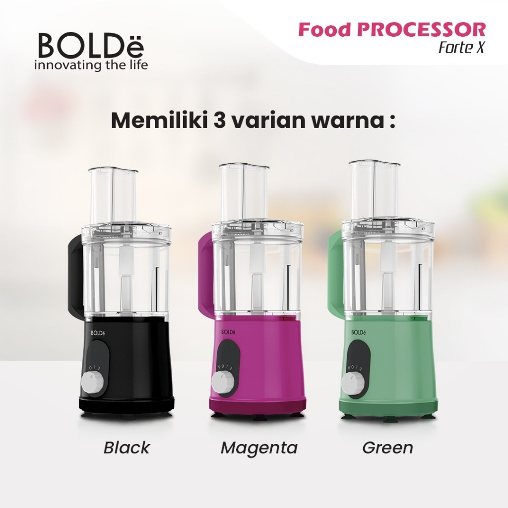 BOLDe FOOD PROCESSOR FORTE X Chopper 4 Bilah Pisau Low Watt